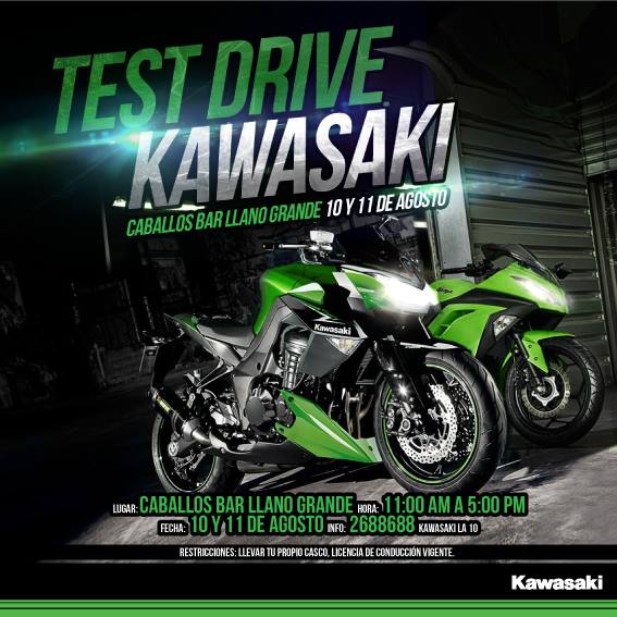 Test Drive Kawasaki y Enduro In Door este 10 – 11 de agosto